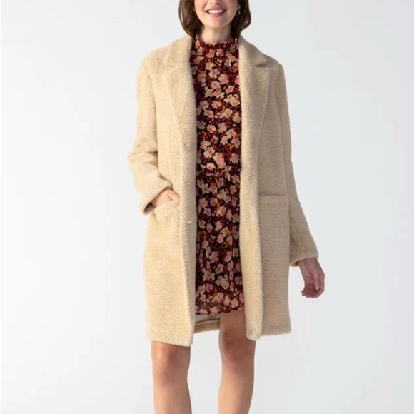 Anthropologie Hometown Jacket Toasted Oat Melange Neutral Motif Trench Coat XL - Picture 6 of 12